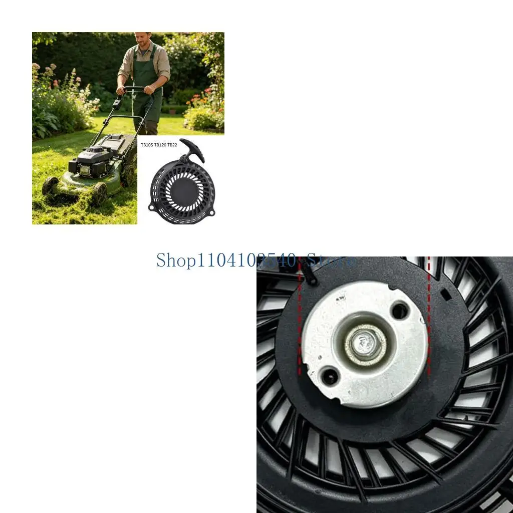 02DC Black ABS Pull Start Assembly for Select Lawn Mowers, Manual Start Service Part with 159cc 163cc 196cc Engine Fitment