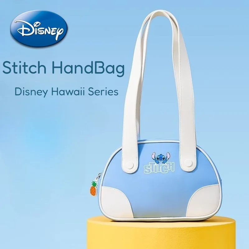 

Сумка Disney Stitch, мультяшная Гавайская серия, сумка на плечо в форме боулинга, сумка для хранения косметики, портативный подарок для отдыха на природе
