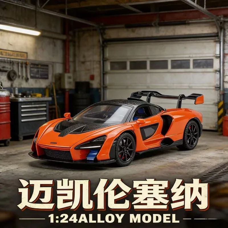 1-32-マクラーレン-セナ-ダイキャスト合金製スーパーカーモデル-4つの開閉可能なバタフライドア-サウンドライト-プルバックカー-コレクターズ-ホビーディスプレイ