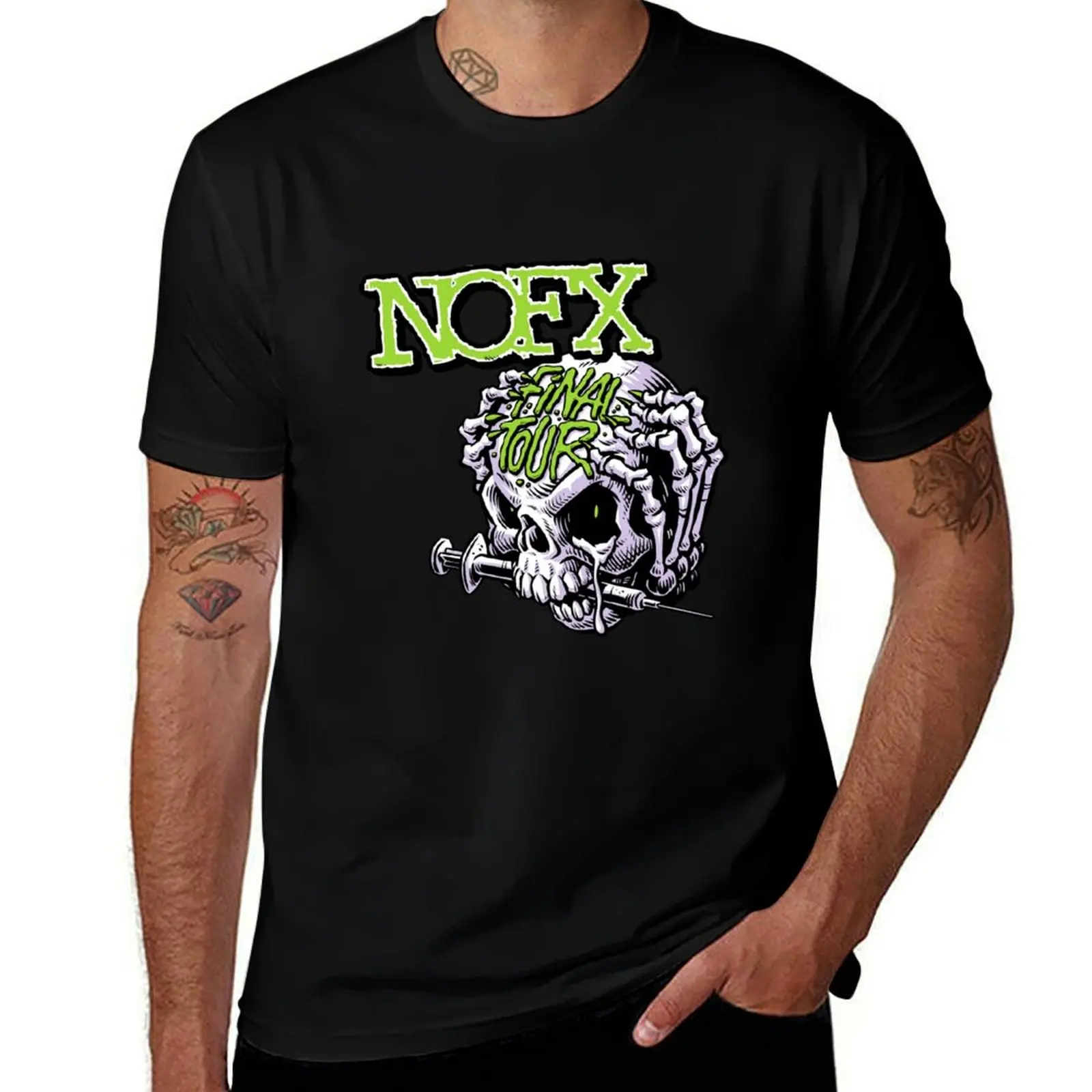 

Nofx Merch Nofx Final Tour Skull T-Shirt Cool Feeling Summer Tee Shirt