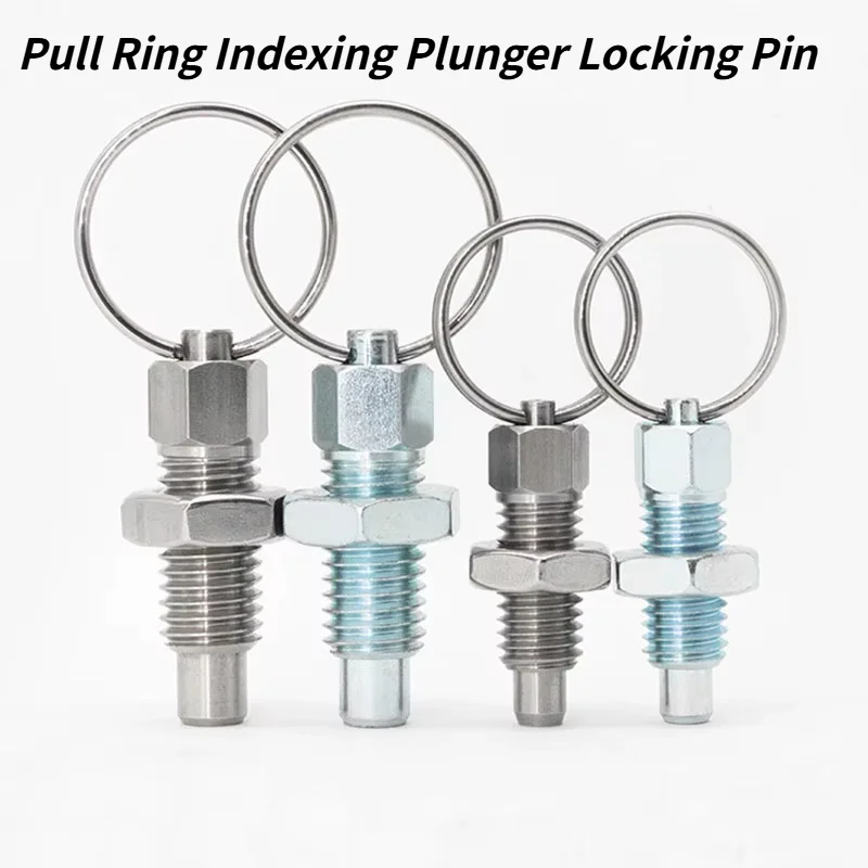 10PCS Pull Ring Indexing Plunger Locking Pin Detent Pin M6 M8 M12 M16 for Mold Positioning Jig Fixture