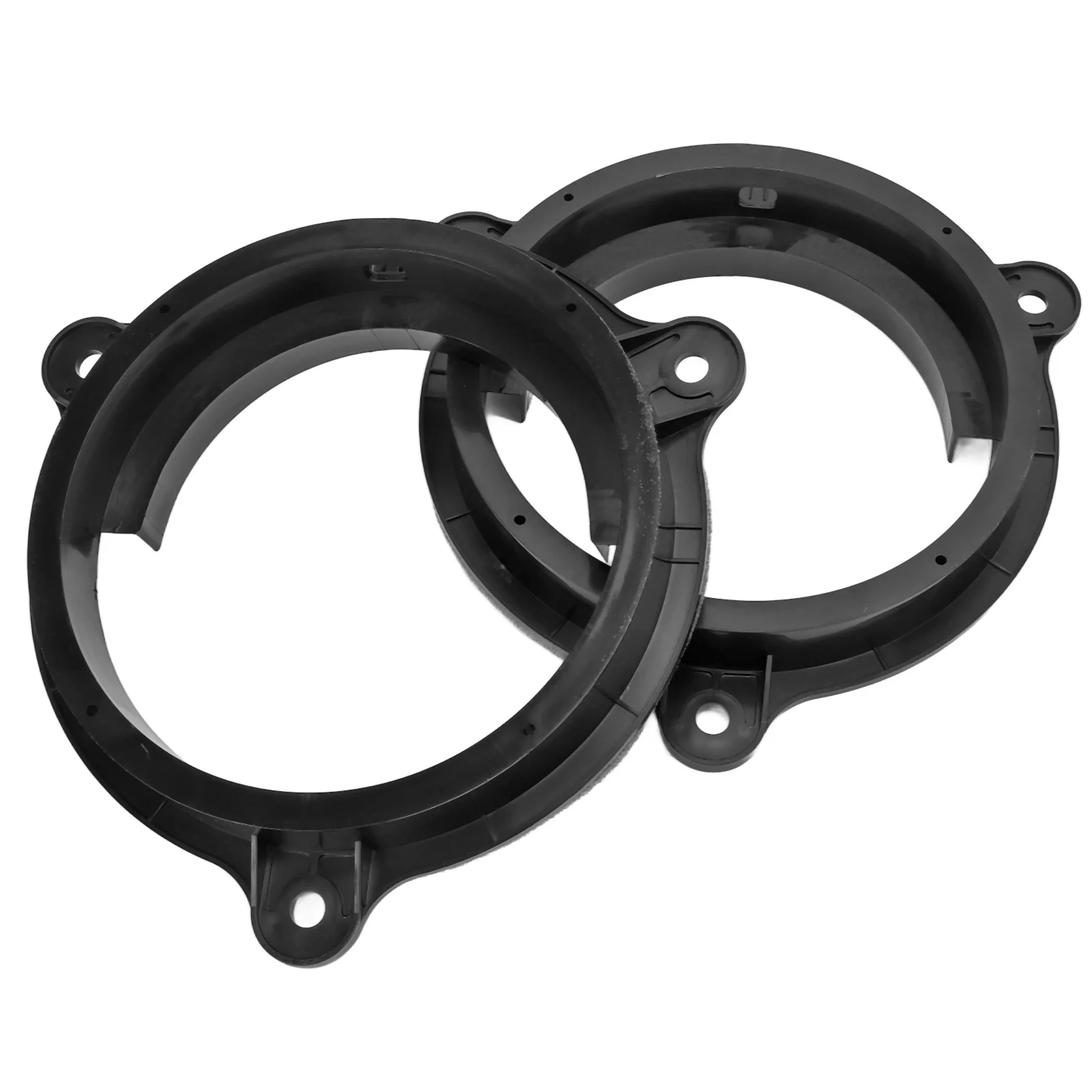 2pcs 6.5in Black Speaker Adapter Bracket Ring with 2 Wire Harness Replacement for Nissan Murano Sentra 2000‑2019 for Kia K2 2011