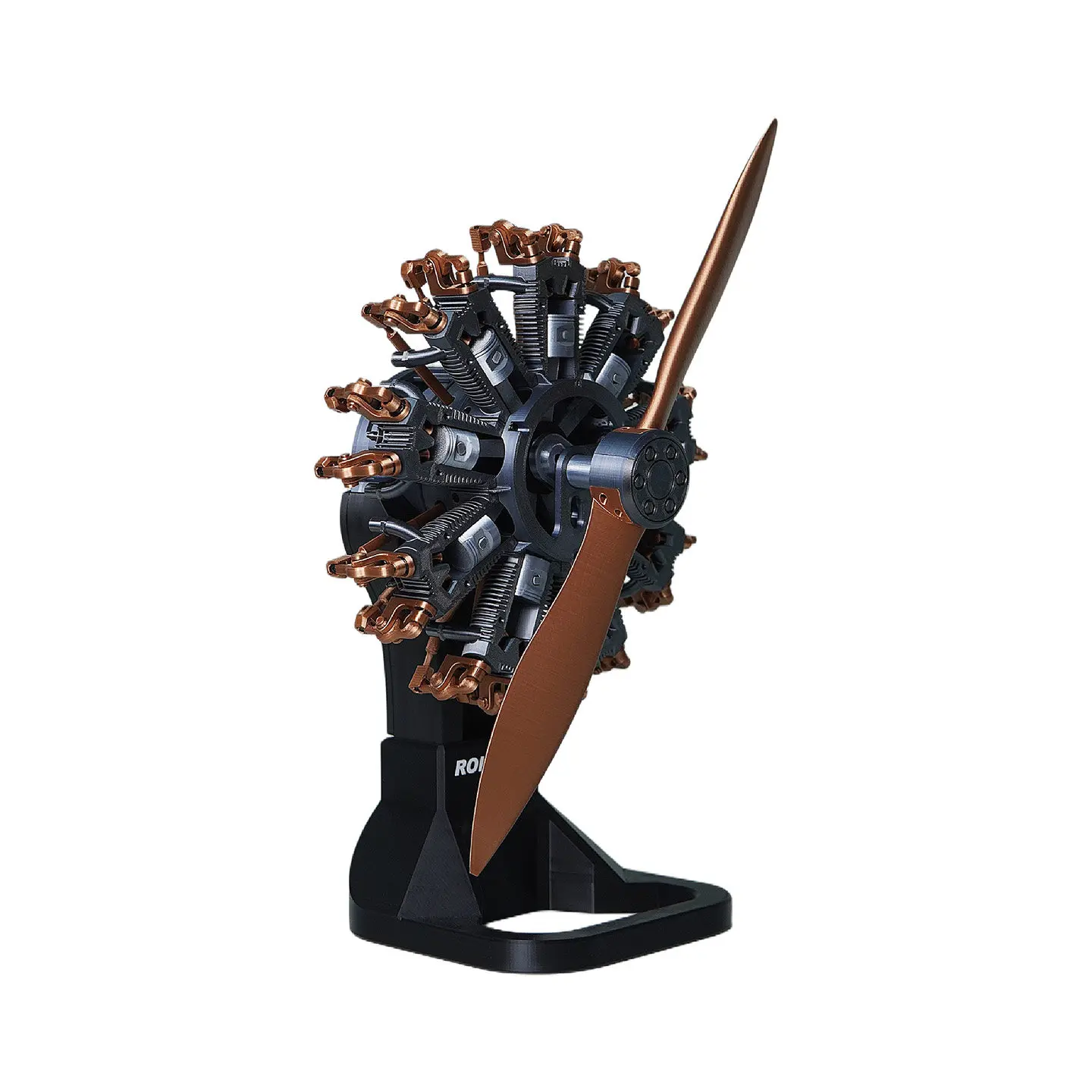 Nine Cylinder Radial Piston Engine Model 3D Printed Electric Working Desktop Ornament Cool Tech Gift STEM Educational Hobby Toy