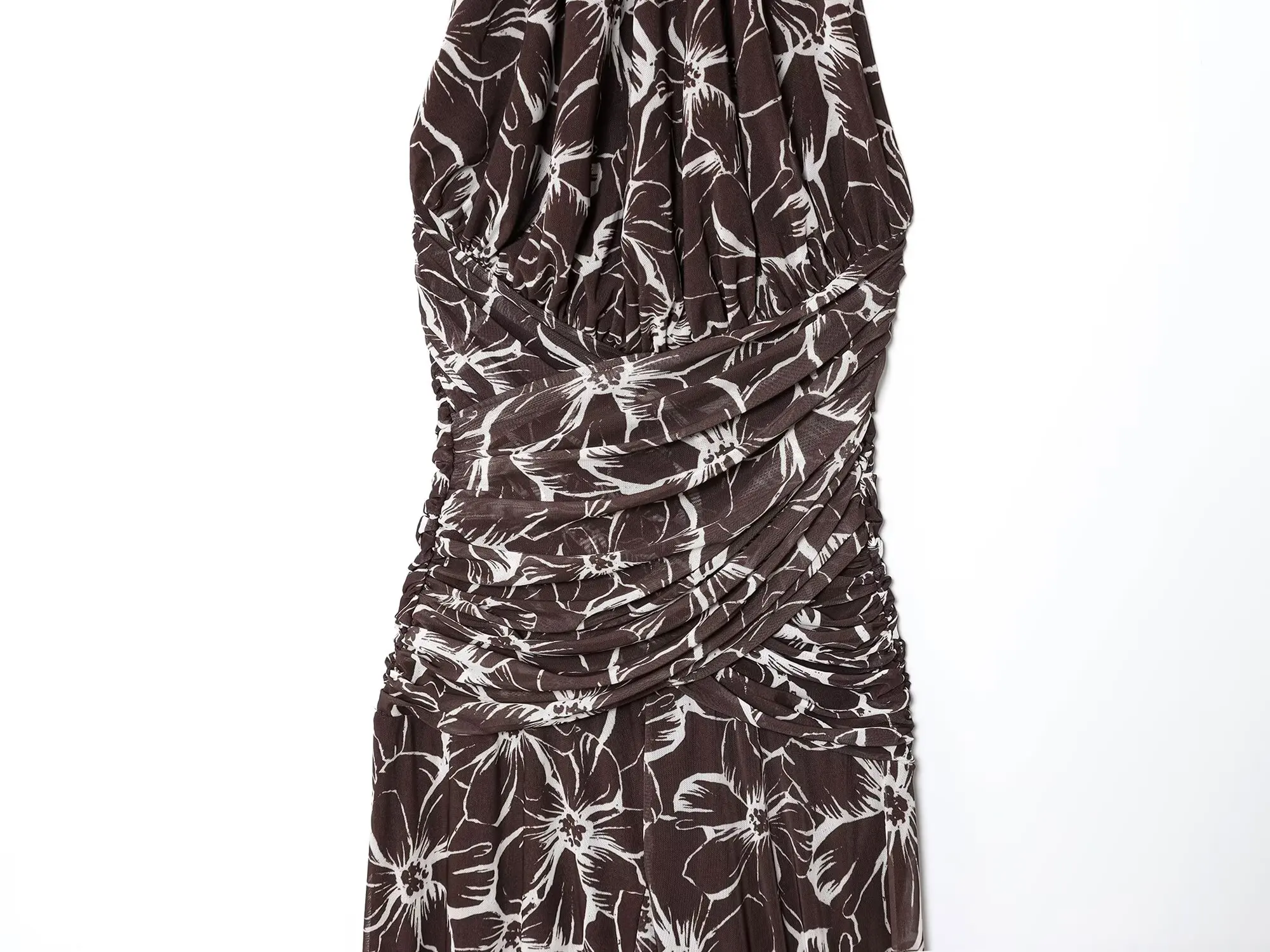 القادمون الجدد في الملابس النسائية فستان مُزين بطول طويل عالي الخصر بدون حمالات تصميم كاجوال