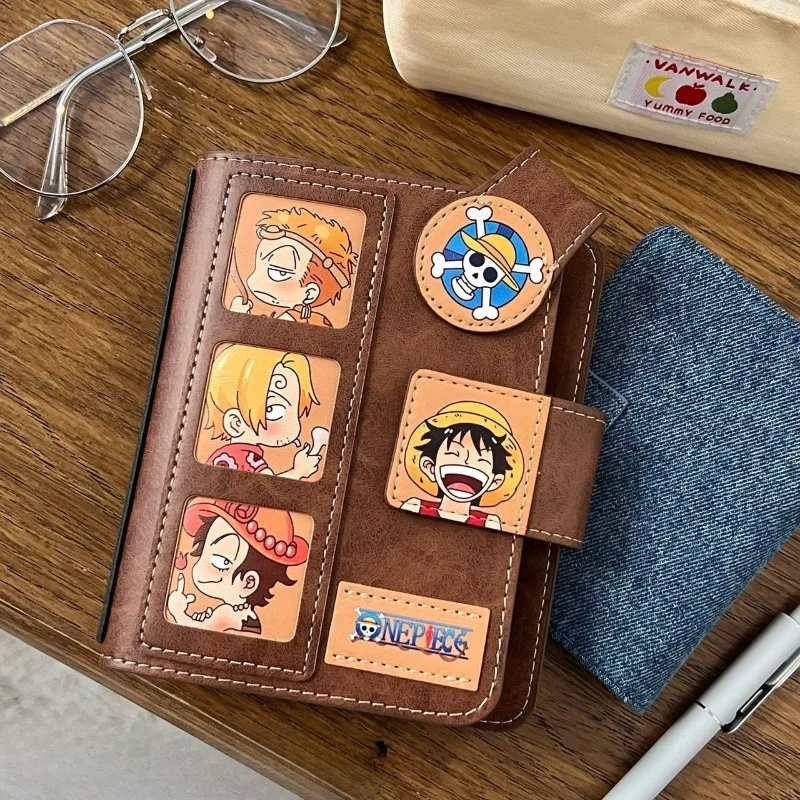 One Piece Cute Cartoon Road Flying Zoro Personalized A7 Notebook Leather Loose-Leaf Ledger Animation Ace Sanji Diary Book Gift