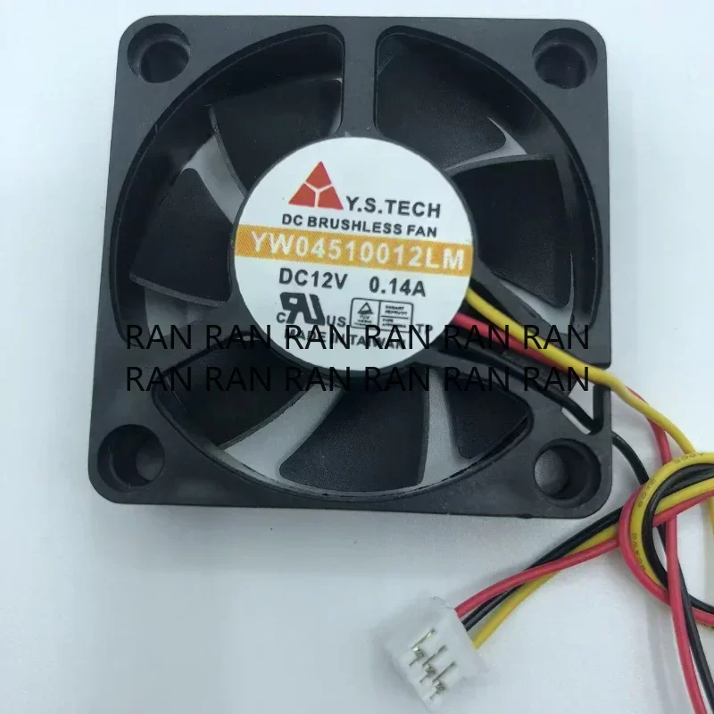 CPU Cooler Fan for Y.S TECH YW04510012LM DC 12V 0.14A 2-wire and  3-wire Automobile power amplifier Cooling Fan 45x45x10mm