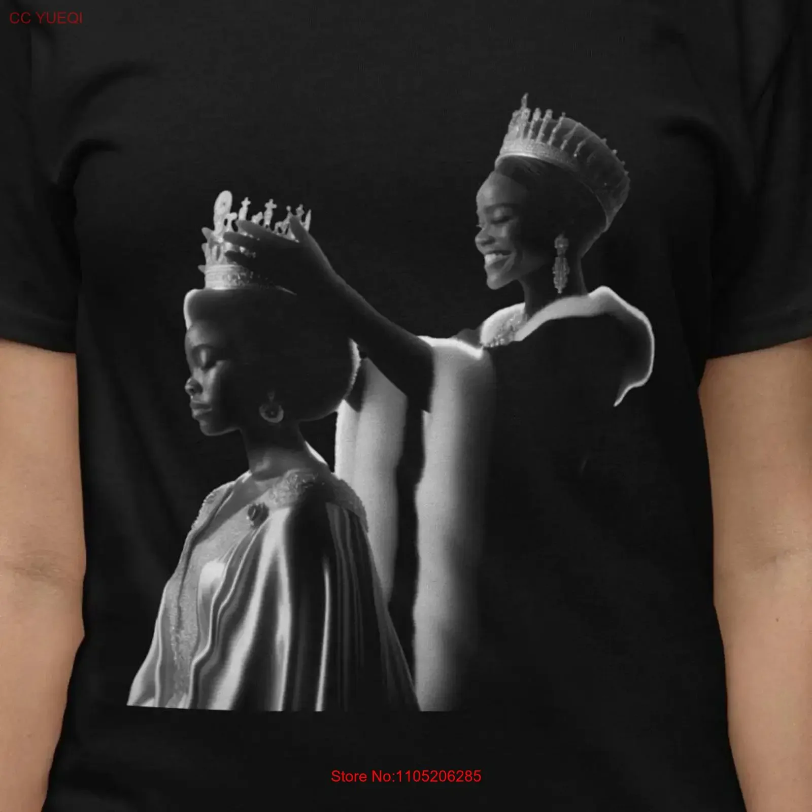 Black Queen Being Crowned T Shirt African American Royal Afrocentric Melanin Pride Top Empowerment Apparel vintage Washed