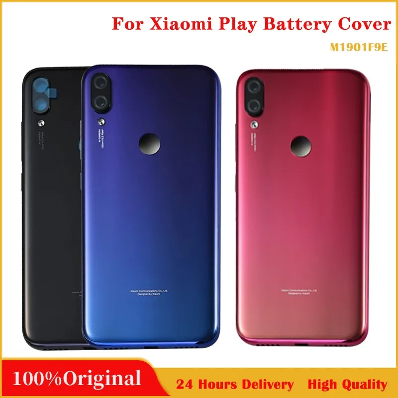

New For Xiaomi Mi Play Battery Back Cover Replacement Parts Case Camera Lens Side Buttons repair Housing Case