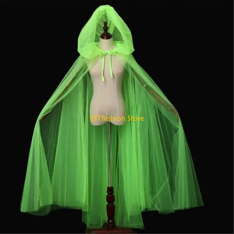 

Y5GC Breathable Hooded Wedding Capes Sheer Shawl For Women Beach Event Gathering Wear