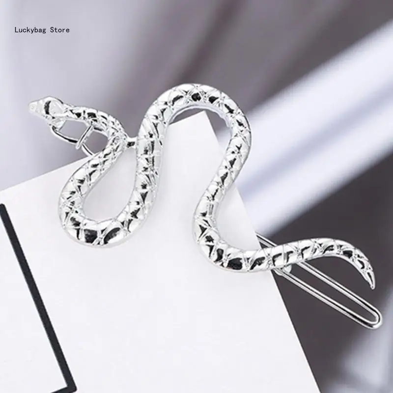 Snake Hair Barrettes Snake Hair pins For Women Hair Accessories Silver Snake Hair Clips 2PCS Gothic Accessory