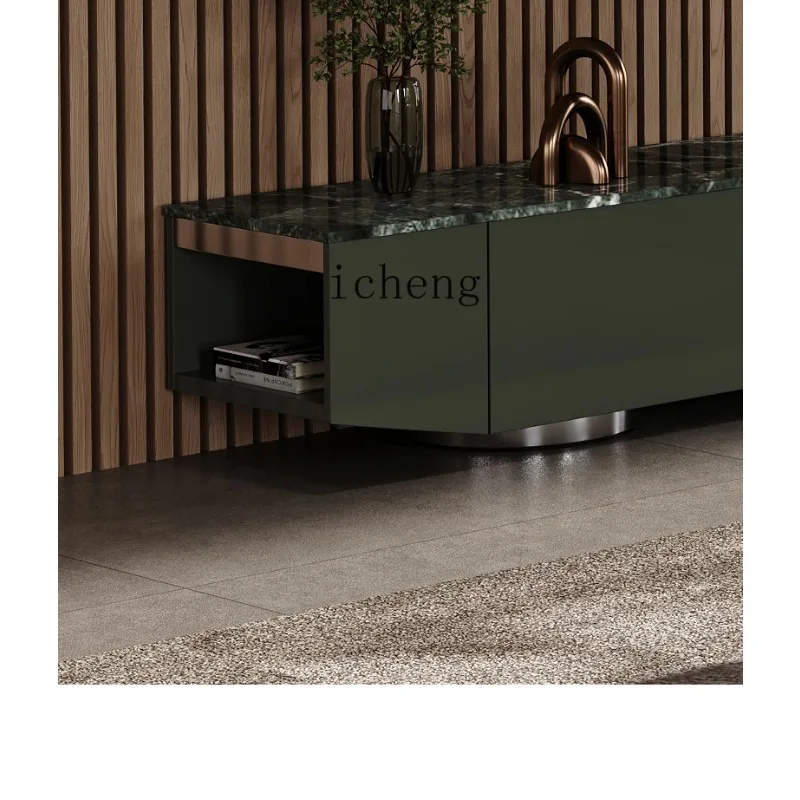 X5-18   marble living room household small apartment modern simple luxury stone TV cabinet light luxury wall floor cabinet