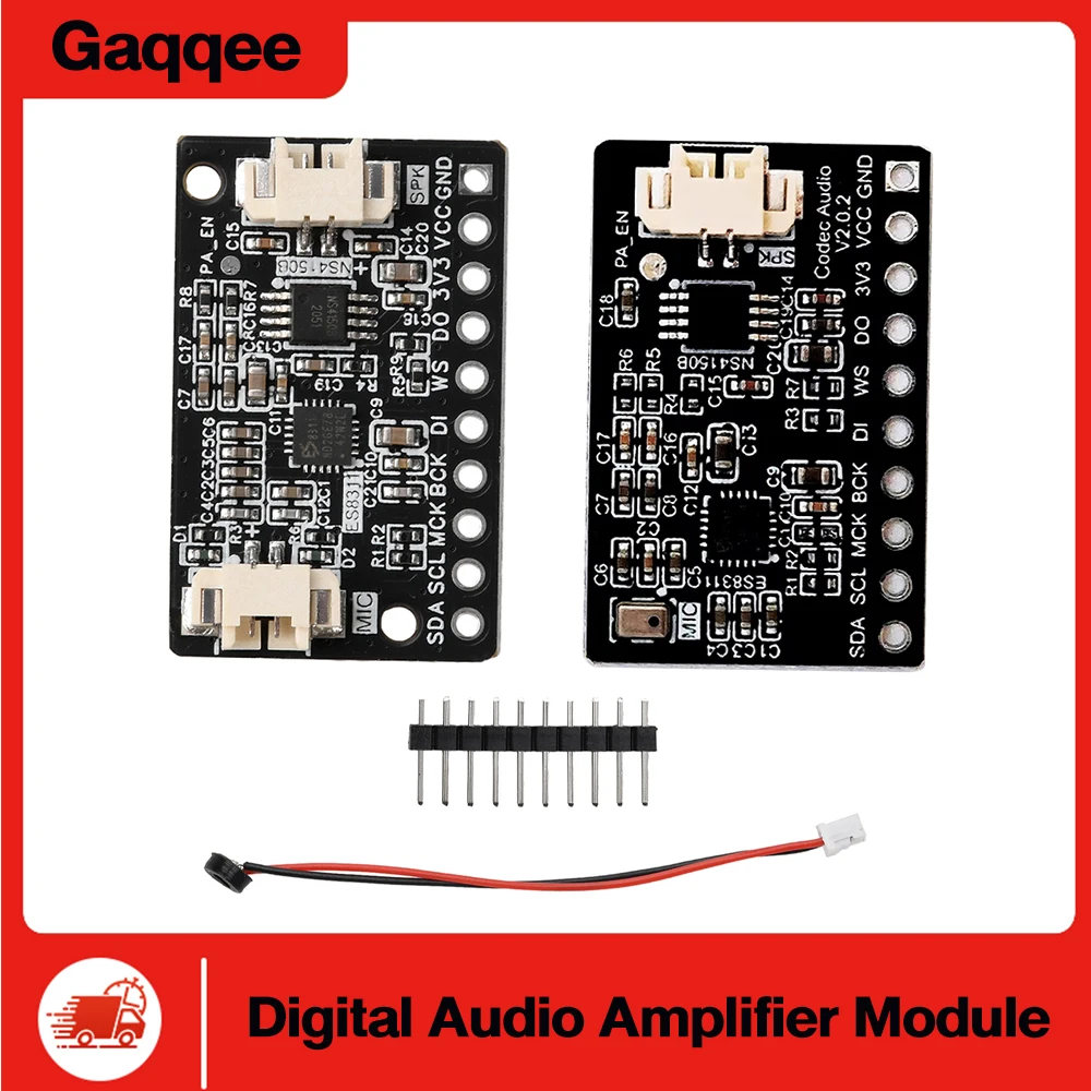 

ES8311+NS4150B Audio Module Digital Audio Amplifier Module External/Onboard Microphone Power Amplifier 3W Audio Module