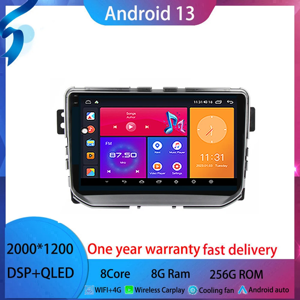 

9 inch For Great Wall Haval H2 2015-2020 android 13 Car Radio Multimedia Video Player Carplay QLED Screen 4G BT Wifi GPS 2din