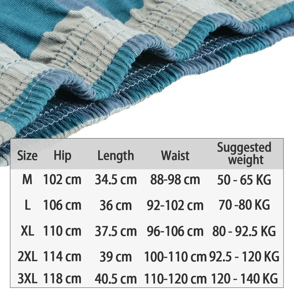 2024 Men\'s 100% Cotton Boxer Shorts Foreskin Underwear High Waist Big Underpants Casual Plaid Plus Size Aro Alo Allo Pants M-3XL