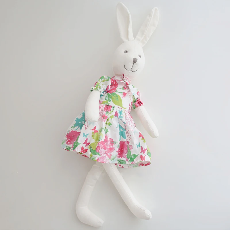 40cm Dress Bunny Plush Toys Soft Stuffed Animals Rabbit Kawaii Soft Long Legs Plush Toy Appease Dolls Girl Birthday