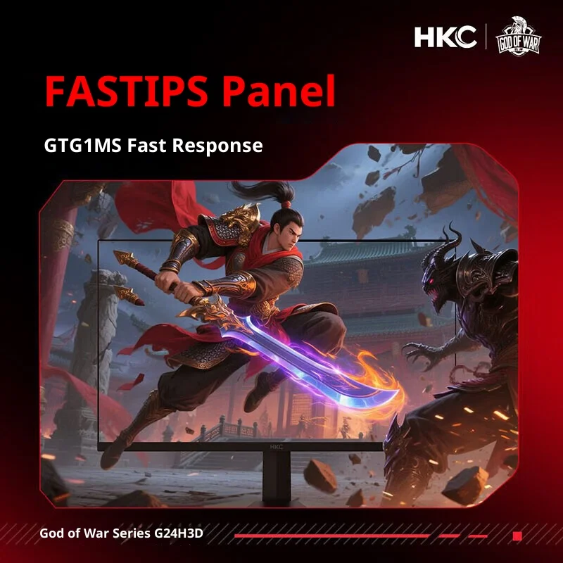 

HKC G24H3D 260Hz - 23.8" 260Hz Fast IPS, 1ms GTG, HDR400, 93% DCI-P3, Low Blue Light, Ergonomic Stand