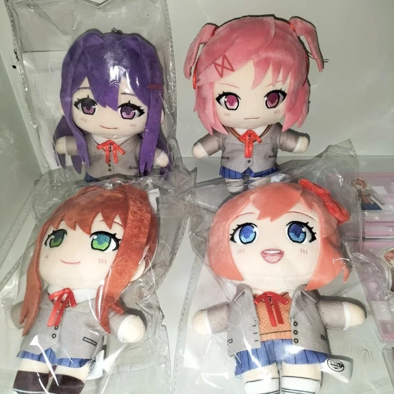 

Anime Heartbeat Literary Club Plush Pendant Toys 10cm Cartoon Cosplay Monika Stuffed Doll Natsuki Sayori Keychain For Gifts