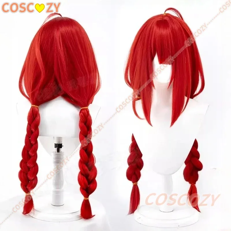 Ukinami Yuzuha Zenless Zone Zero Game Косплей Парик Новый Эрidu Архив Герой 100 см Красные Синтетические Волосы для Женщин Хэллоуин