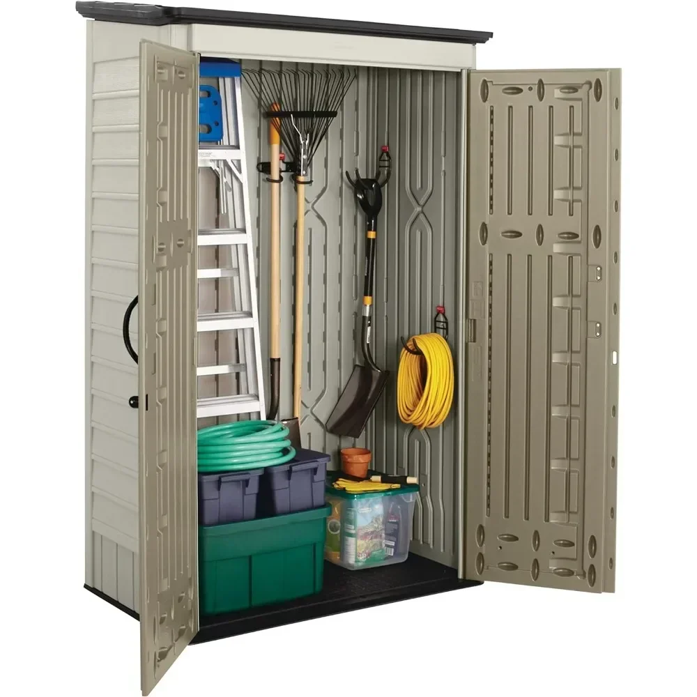 1887157 Resin Vertical Outdoor Shed, 5'x2', Olive