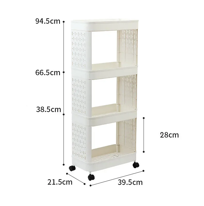 Movable Trolley Multi-Layer  Storage Office Desk File  Family Snacks Sundry Storage  Magazine Book Organize Rack