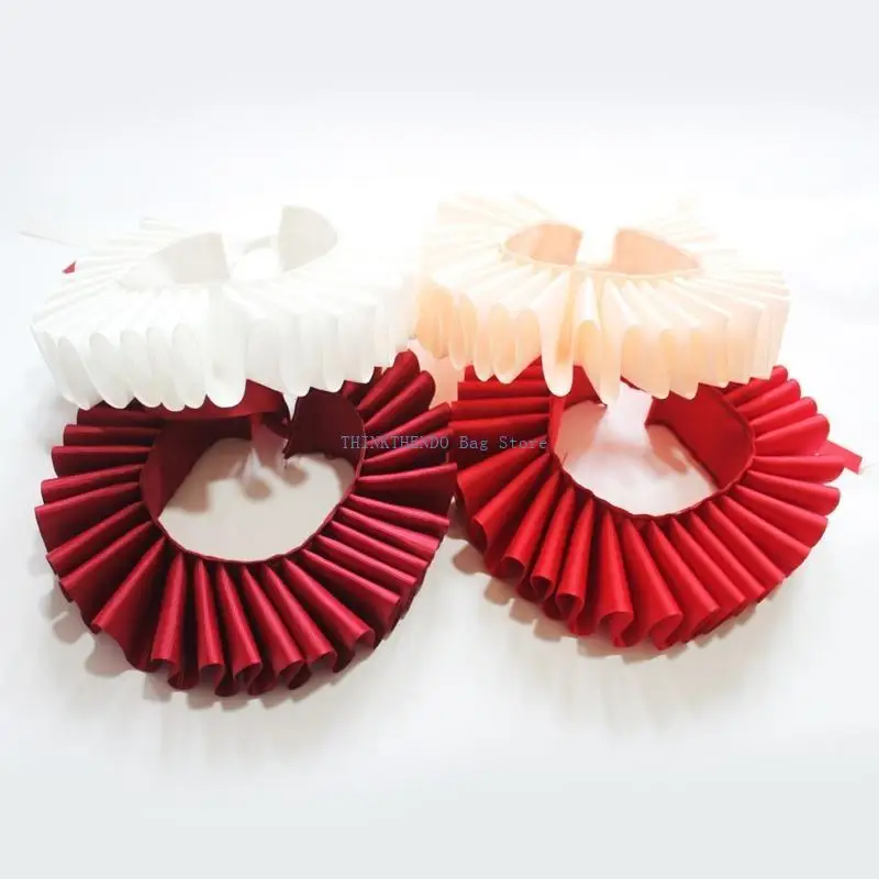 340D عصر النهضة الرقبة تكدرت طوق كيب ريترو حزام مهرج تأثيري الطبقات المختنق قلادة التفاف وشاح زي الفيكتوري #2