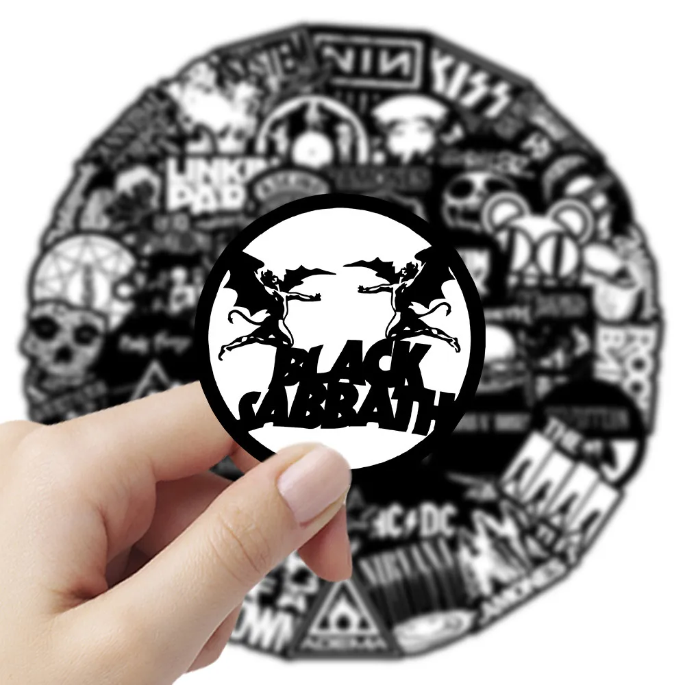 55 Pcs Rock Band Stickers - Cool Music-Themed Decals for Guitars, Luggage, Notebooks & DIY Crafts Giajar Sticker Store view 6
