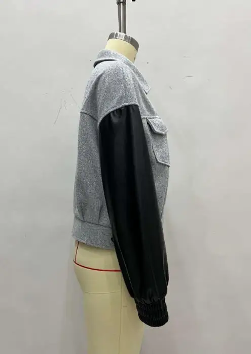 2025 Spring Autumn New Elegant Coat Women's Clothing Design Sense Niche Street Fashion Loose Short Style Color Blocked Jacket