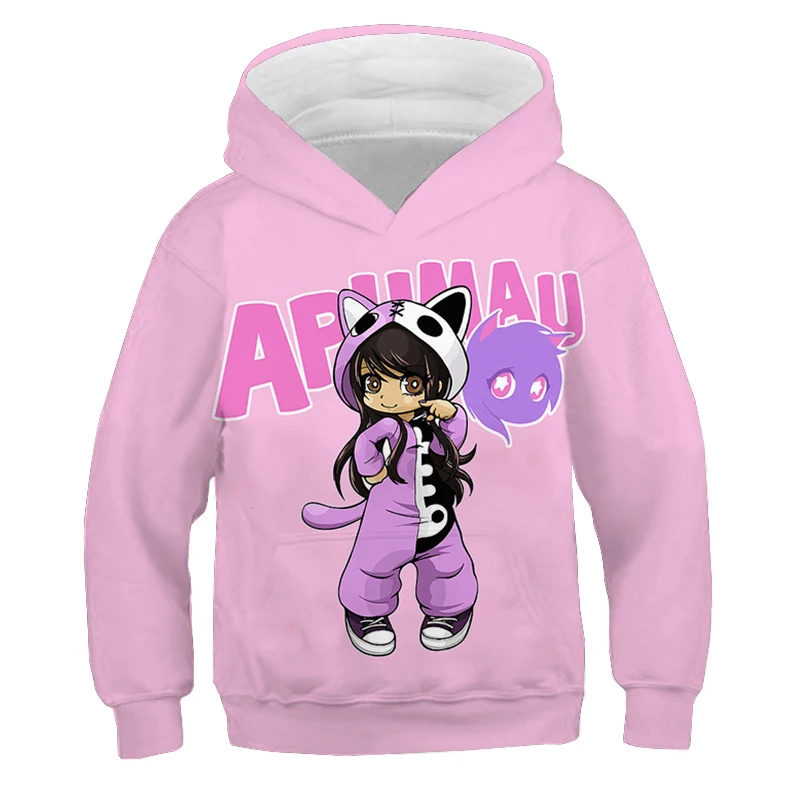 Kinder Spiel Aphmau Hoodies Kawaii Mädchen Anime Sweatshirts Tops Kinder Cartoon 3D Hoodie Pullover Sudadera Frühling Jungen Outwear