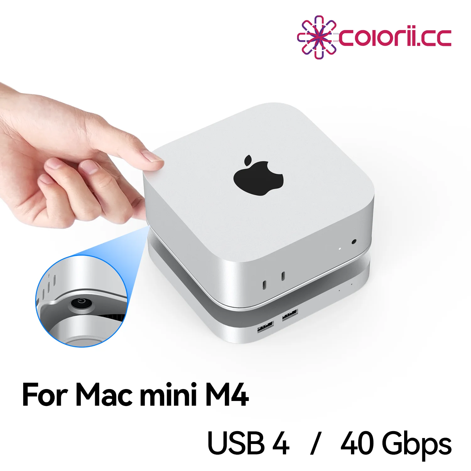 USB4 Hard Drive Enclosure 40Gbps M.2 NVMe SSD Case for Mac Mini M4/M4 Pro Compatible with Thunderbolt 5/4 External SSD