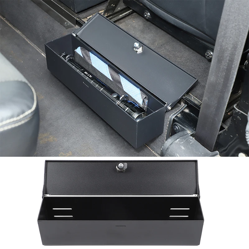 For Land Rover Defender 110 2004-2018 Aluminum Alloy Car Rear Seat Safe Storage Box with Password Lock Interior Accessories
