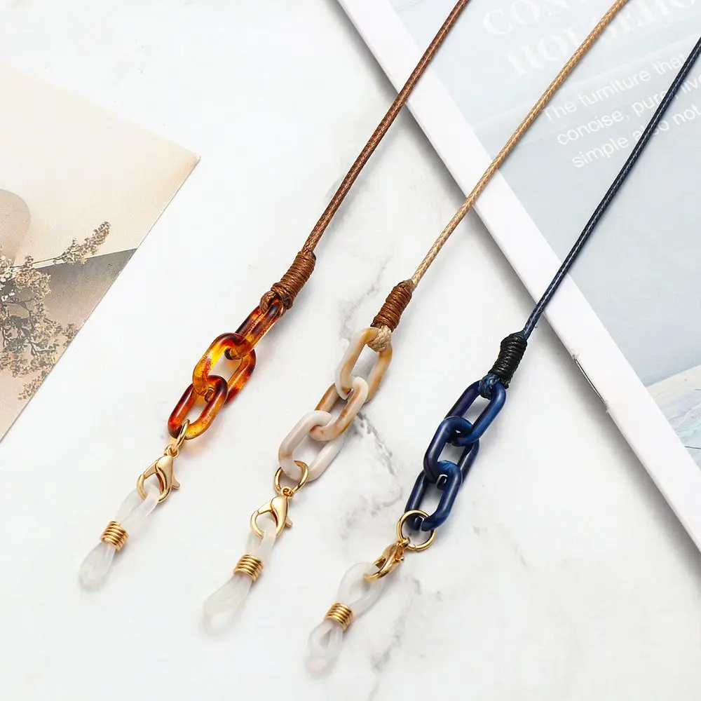 Acrylic Glasses Chains Leopard Sunglasses Lanyards Anti-lost Reading Glasses Cords Eyeglasses Strap Fashion Eyewear Accessories