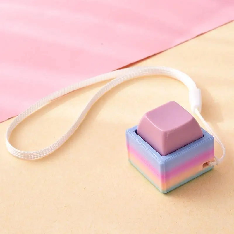 Lebendige Farben, Tastatur-Tasten als Fidget-Spielzeug, angenehmes taktiles Feedback, tragbares Schlüsselband zur Stressbewältigung, ideal für Büro, Schule und den täglichen Gebrauch. – Detail 27