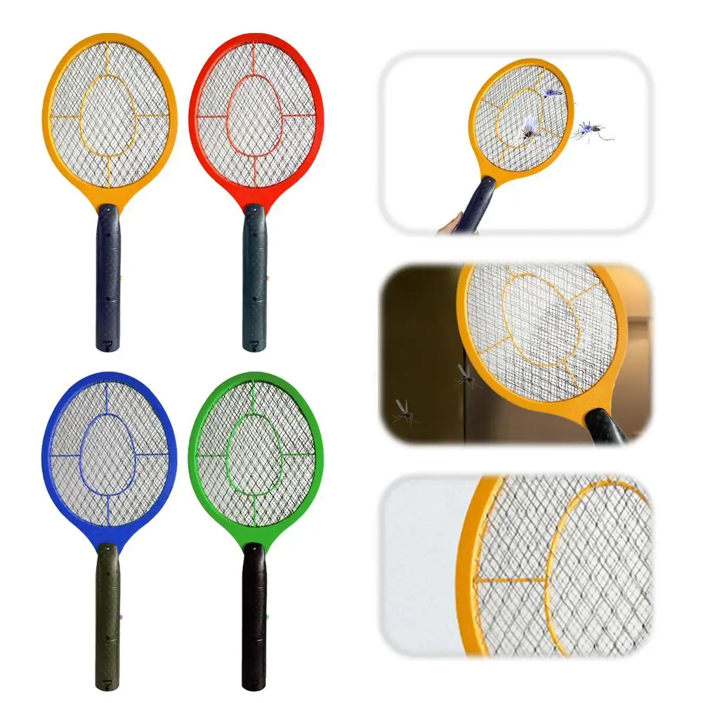 Portable Electric Fly Insect Bug Zapper Bat Handheld Insect Fly Swatter Racket Mosquitos Killer Pest Control For Bedroom In D7H1