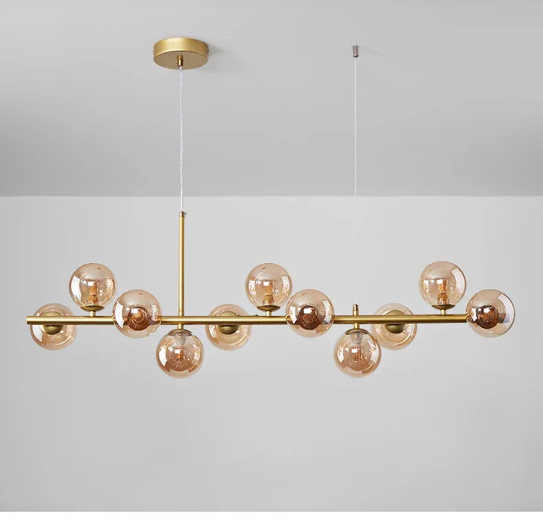 Modern Glass Ball Ceiling Chandelier for Table Dining Living Room Kitchen Island Pendant Lamp Home Decor Indoor Lighting Fixture