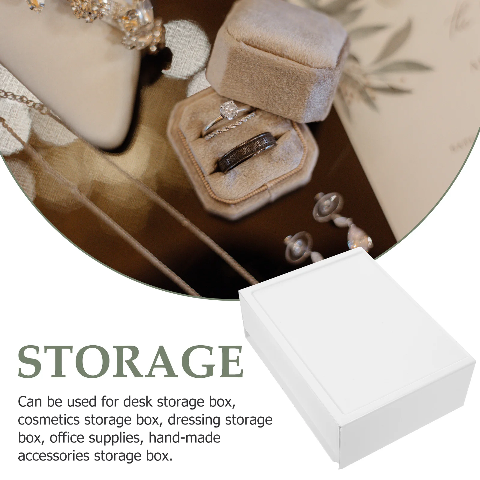 

Stackable Desktop Drawer Storage Box Plastic Organizer for Desk Office Stationery Makeup Storage Case