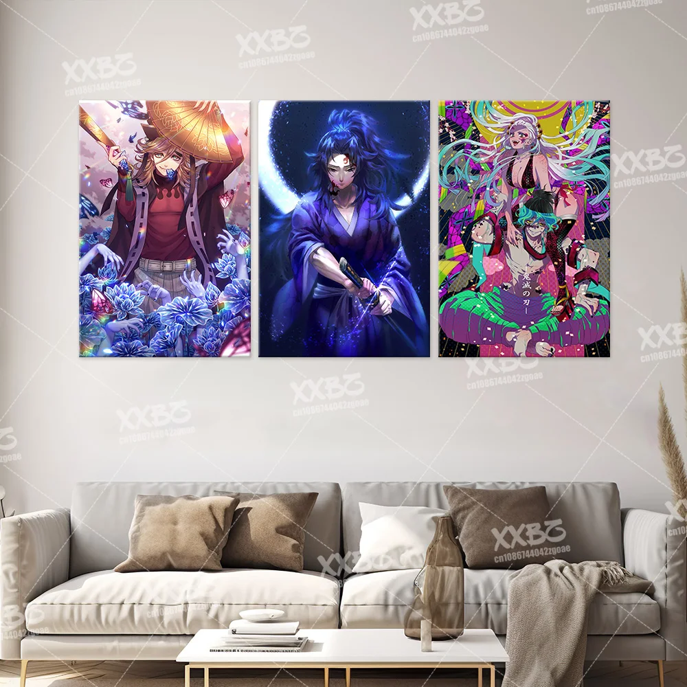 Demon Slayer Anime Poster Kamado Nezuko Home Decoration Wall Art Kochou Shinobu Canvas Picture No Frame Tsuyuri Kanao Painting