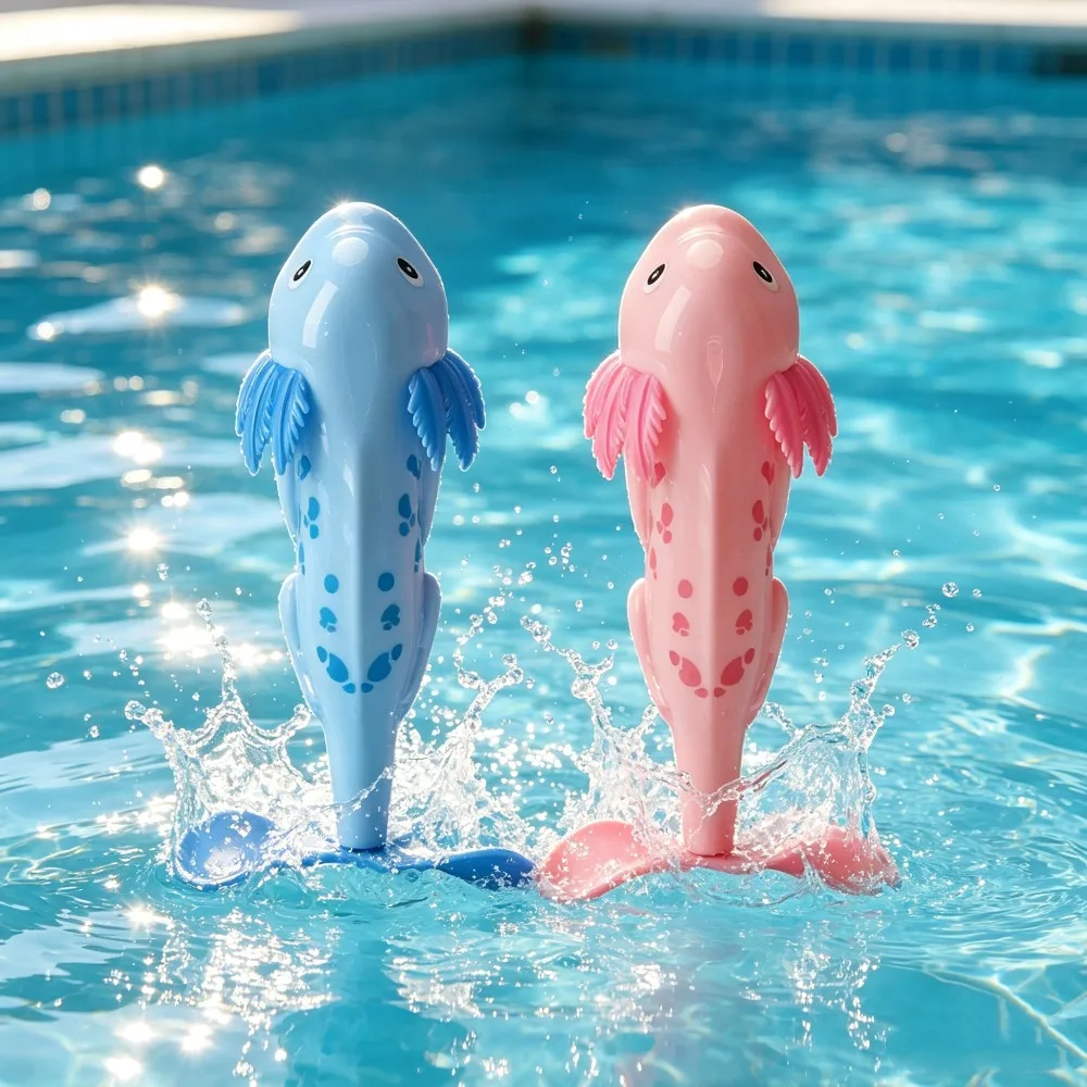 7pcs Colorful Buoyant Self-Rising Dive Fish Pool Toys for Kids Release Underwater To Float Up Swimming Pool Water Games