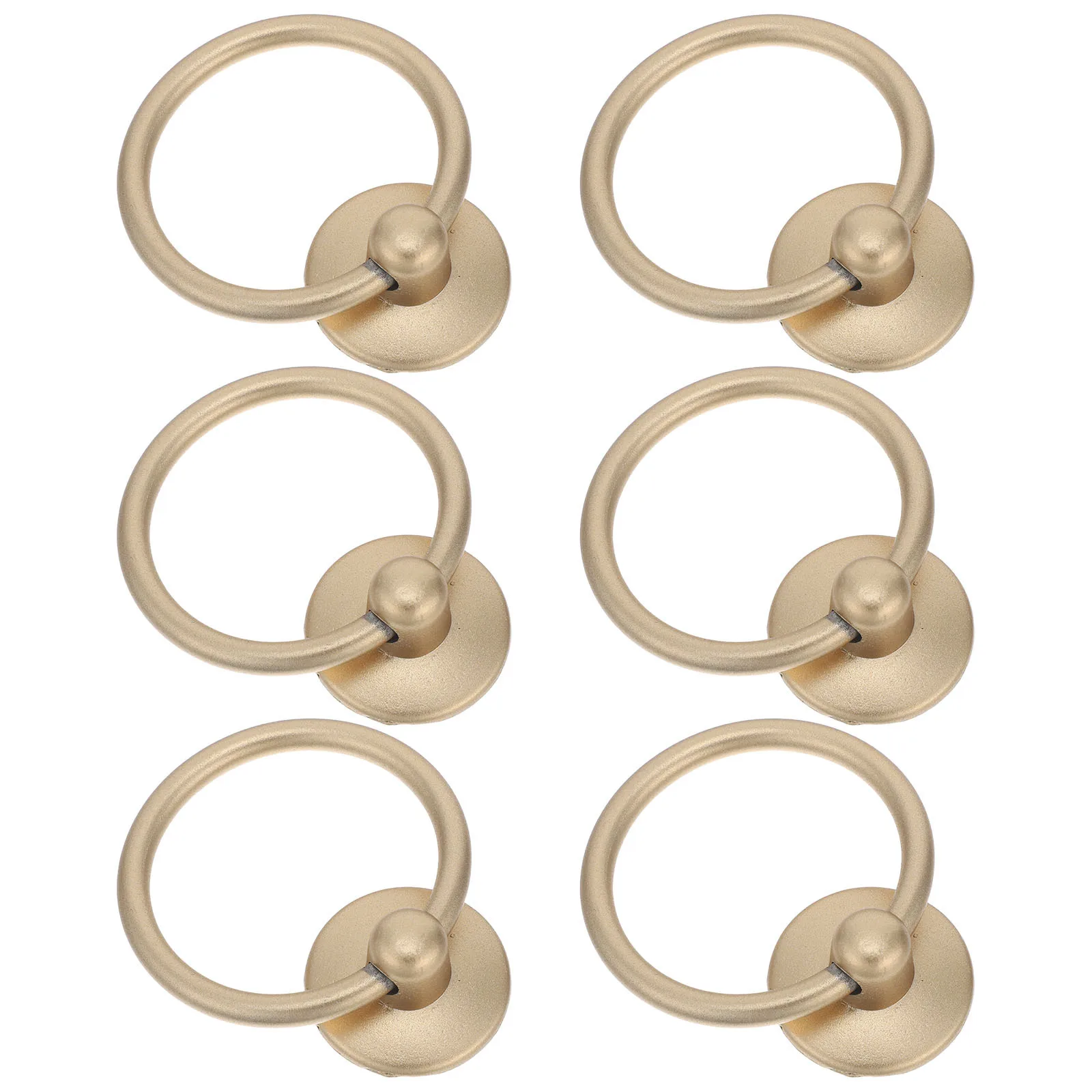 

6Pcs Vintage Drawer Pulls Metal Round Handles for Cabinet Dresser Wardrobe Furniture Pulls Decorative Hardware Single Hole Zinc