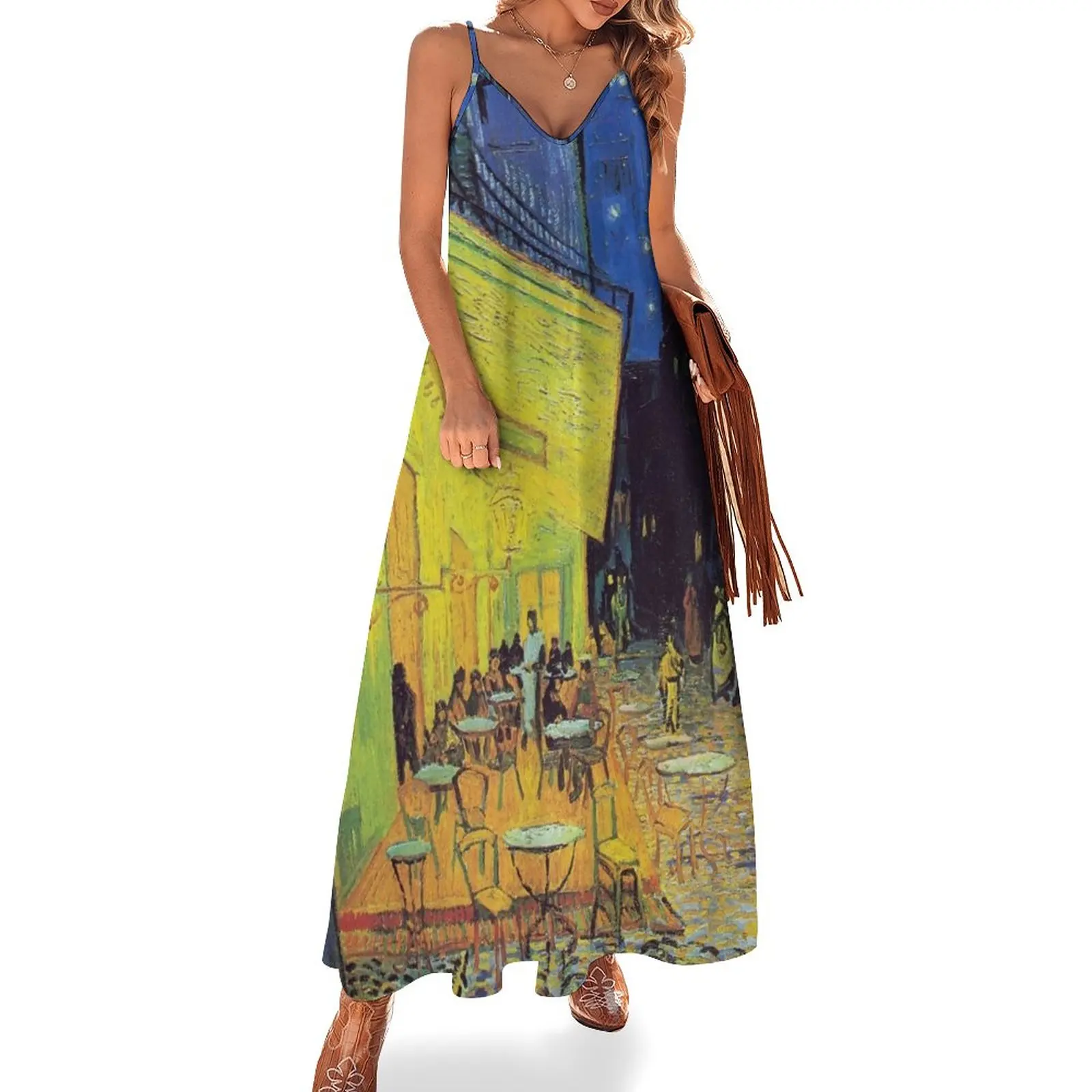 Cafe Terrace at Night - Van Gogh Sleeveless Dress summer dress woman 2023 elegant women's dresses sale Casual dresses