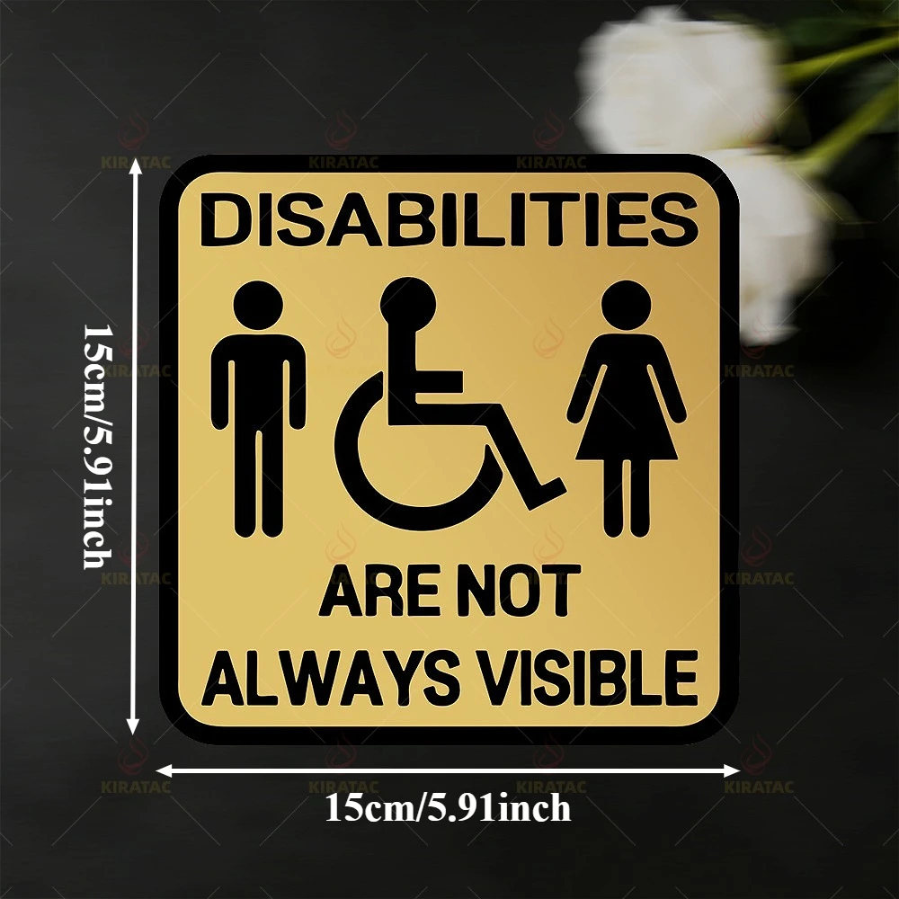 Disability Isn't Always Visible Sticker, Waterproof PVC Decal for Window, Luggage, Motorcycle, Fuel Tank, Fairing & Tail Box