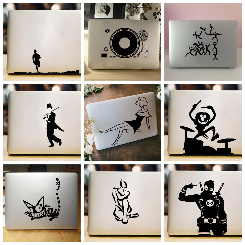 1 szt. Diy osobliwe figurki i naklejki na komputer muzyczny akcesoria do dekoracji wnętrz artystyczne naklejki na ścianę do pokoju dziecięcego