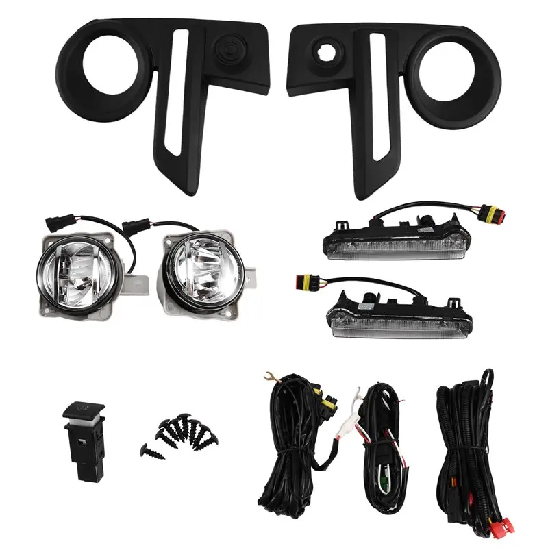 AB61-Daytime Running Light DRL Led Fog Lamps For Toyota Raize 2020-2022 Driving Daylight With Wire Switch Cover