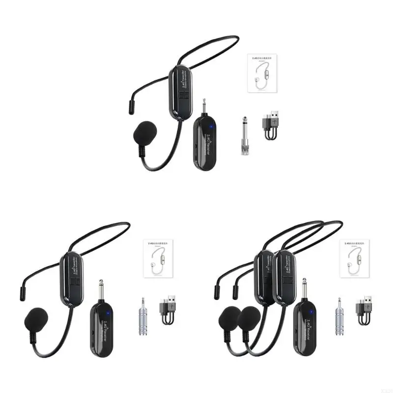 K32C 2.4G Wireless Microphone Headset Handheld Headset Mic In 1 For Amplifier