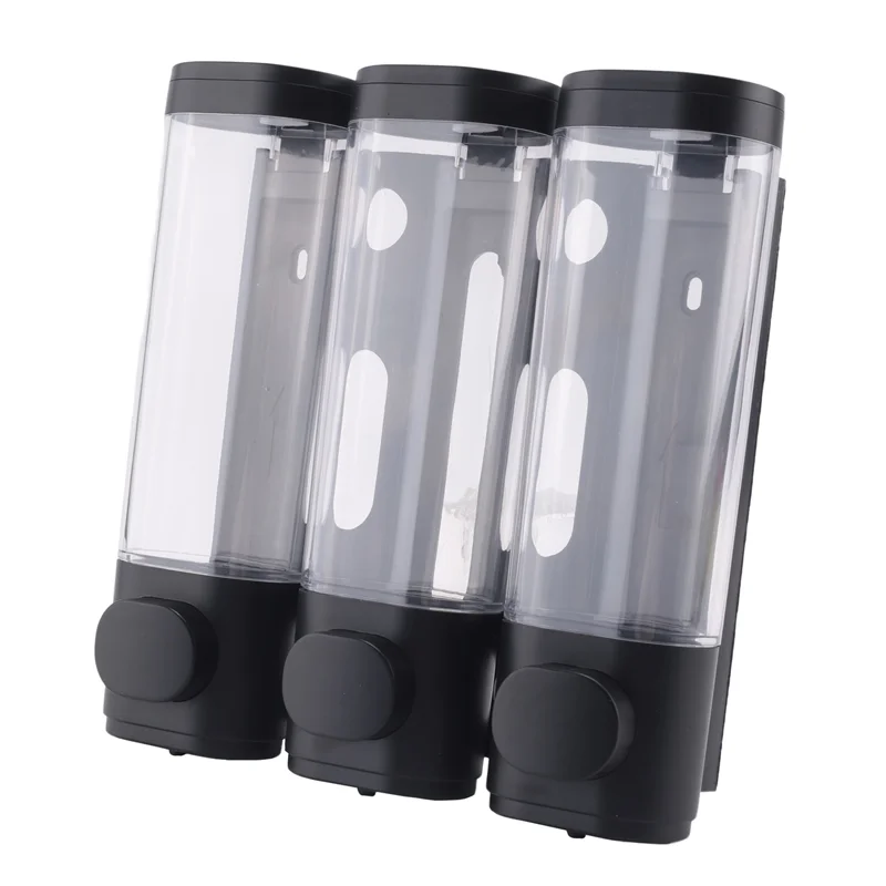 ABRS-2X Dispenser e organizer per pompa per doccia da bagno a parete 3 in 1 - possono essere utilizzati per shampoo, condizionatore, A