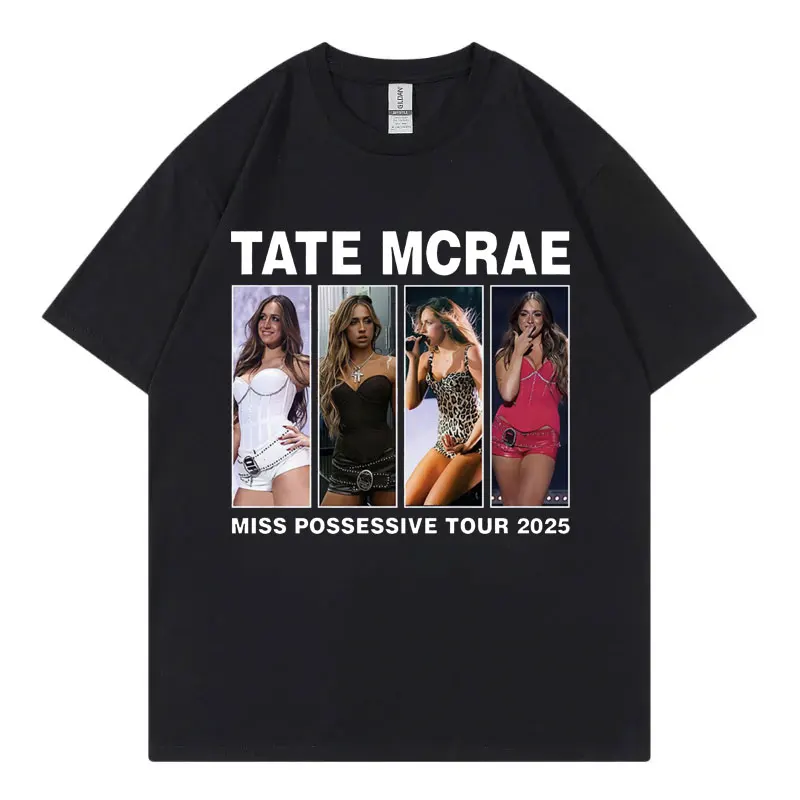 

Tate McRae Merch T Shirt Miss Possessive Tour 2025 Graphic T Shirts Men Women Clothing Fashion Aesthetic T-shirts Y2k Streetwear