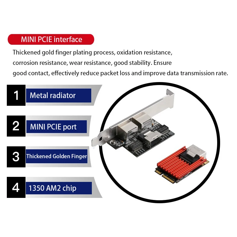 게임용 PCIE 카드 RJ-45 LAN 어댑터 랜 카드 미니 PCIE-이더넷 어댑터 고속 미니 PCI-E 기가비트 네트워크 카드 (데스크탑용)
