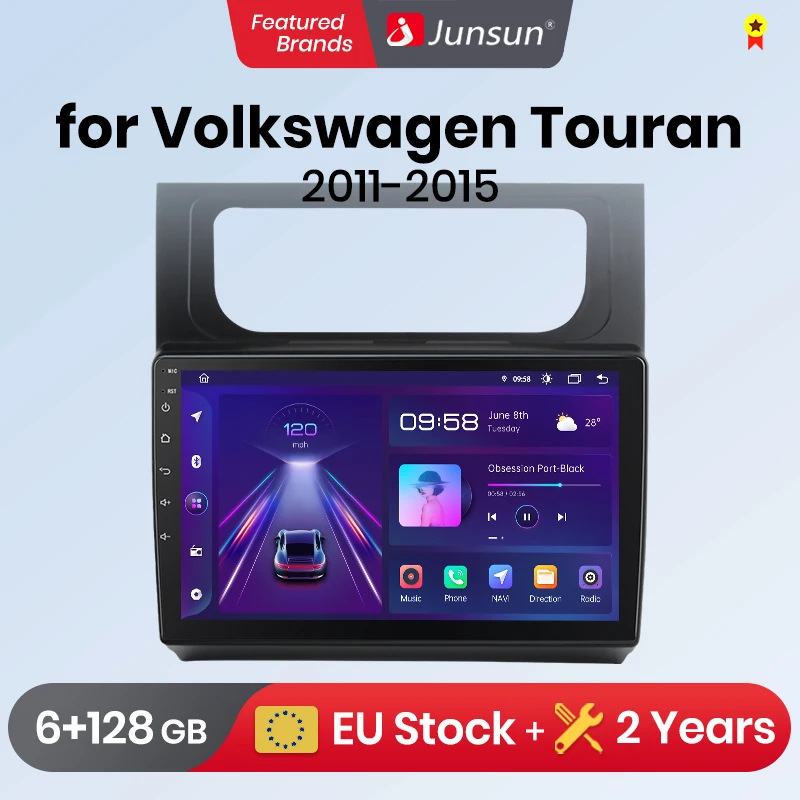 Junsun For Volkswagen Touran 2011 - 2015 Car Radio wireless CarPlay Android Auto car intelligent systems No 2 din 2din DVD