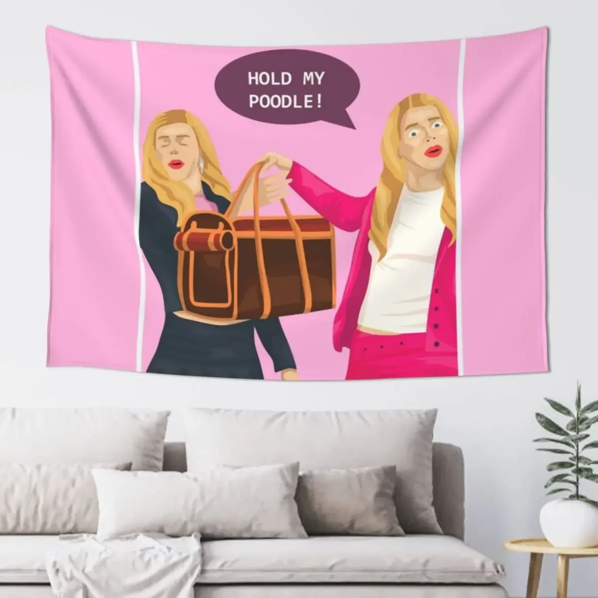 

Hold my poodle Tapestry Japanese Room Decor Hanging Wall Tapete For The Wall Decoration Wall Tapestry