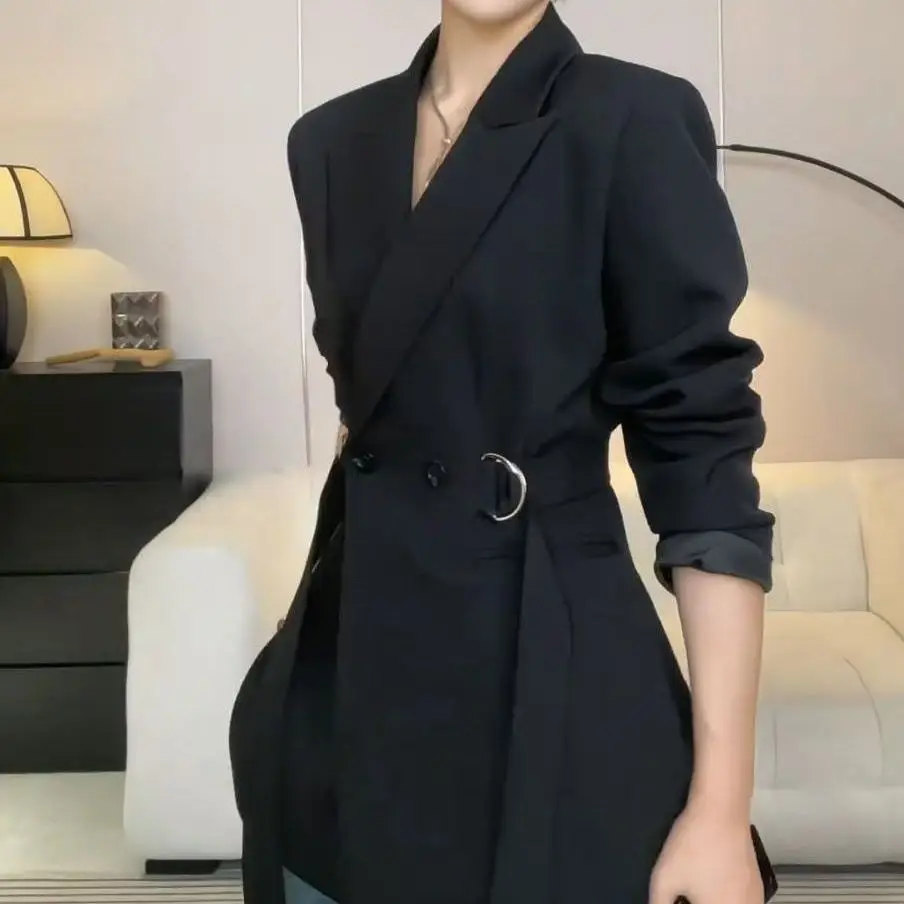 Blazer women's 2025 spring and autumn new Internet celebrity small Korean version lace-up suit top design sense niche