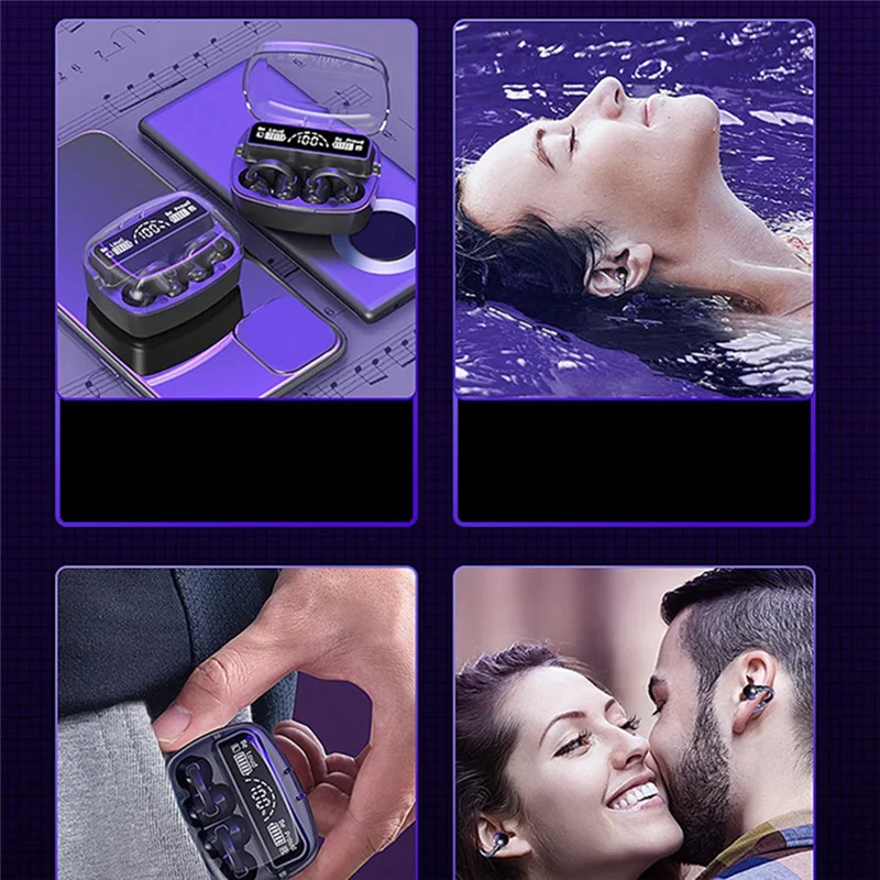 A80 Wireless Bluetooth Headset 5.3 Ear Clip Type Not in Ear Wireless Bluetooth Ultra-Long Life Headset, White